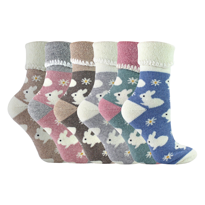 6 Pairs Ladies Thick Warm Wool Bed Socks