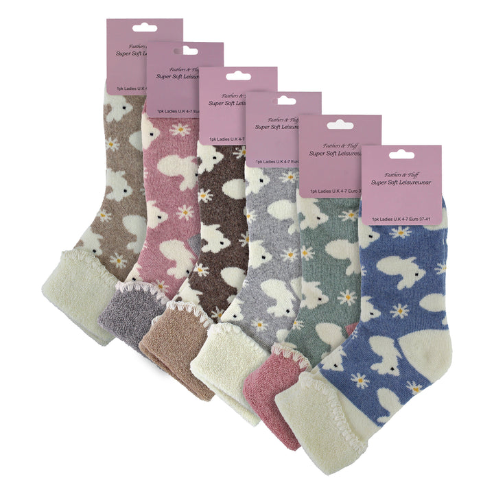 6 Pairs Ladies Thick Warm Wool Bed Socks