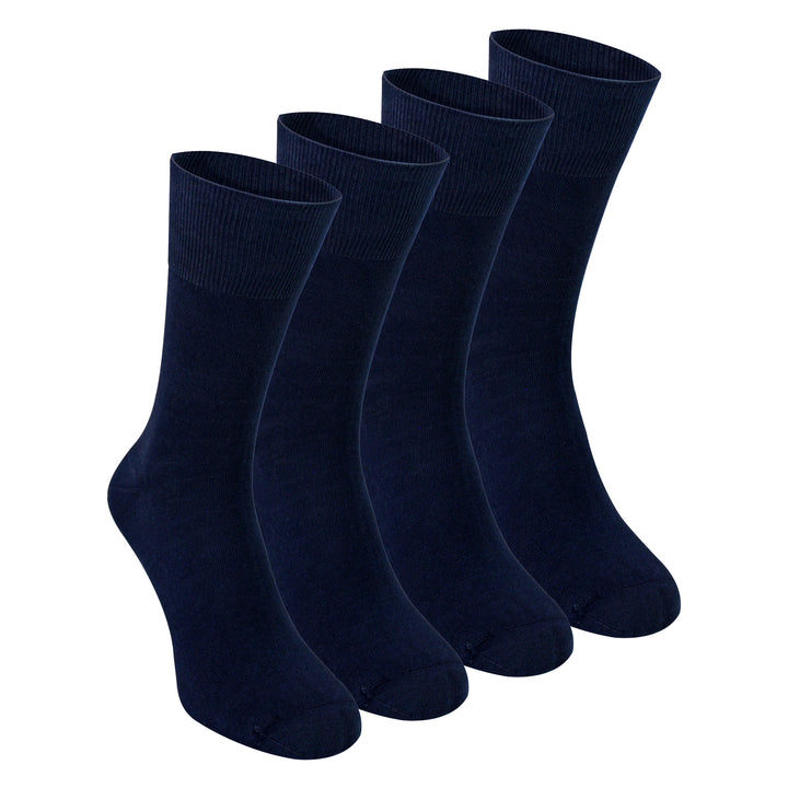 4 Pairs Mens Bamboo Sensory Socks - Soft Seamless All Day Comfort Socks