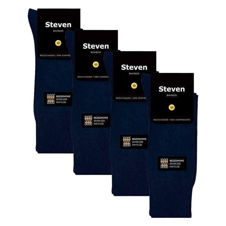 4 Pairs Mens Bamboo Sensory Socks - Soft Seamless All Day Comfort Socks