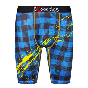 Blaue Flanell-Boxershorts für Herren