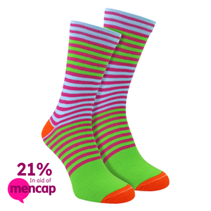 1 Paar Mencap Funky Stripes Rock Your Socks von Sock Snob