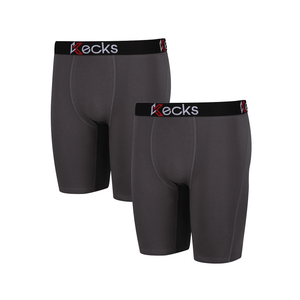 Herren-Boxershorts, grau, 2er-Pack