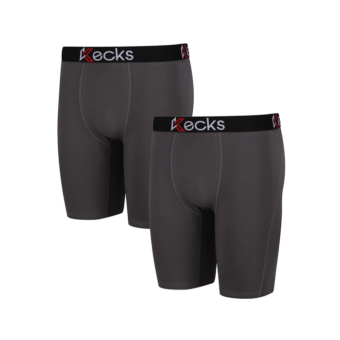 Herren-Boxershorts, grau, 2er-Pack