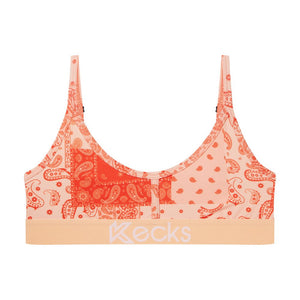 Pfirsichfarbenes Paisley Lounge-Bralette