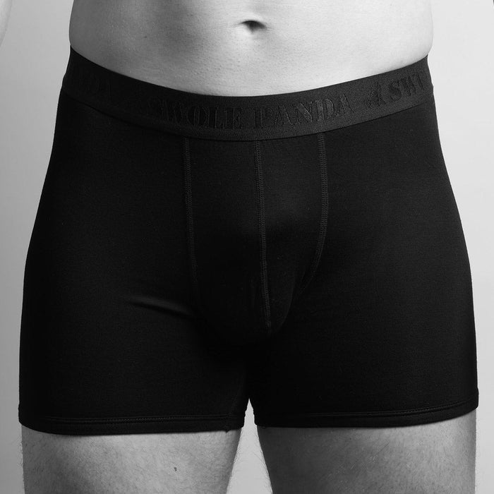 Boxers en bambou - Noir / Bande noire