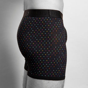 Bambus-Boxershorts – Mehrfarbige Punkte