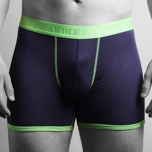 Bambus-Boxershorts – Marineblau/Grün