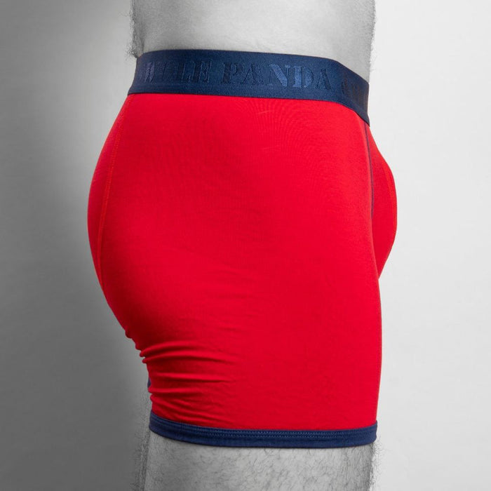 Boxers en bambou - Bande rouge/bleue