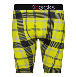 Gelbe Herren-Boxershorts mit Tartanmuster 