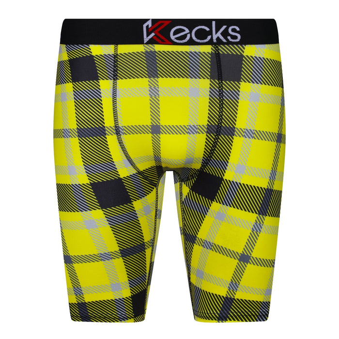 Gelbe Herren-Boxershorts mit Tartanmuster 