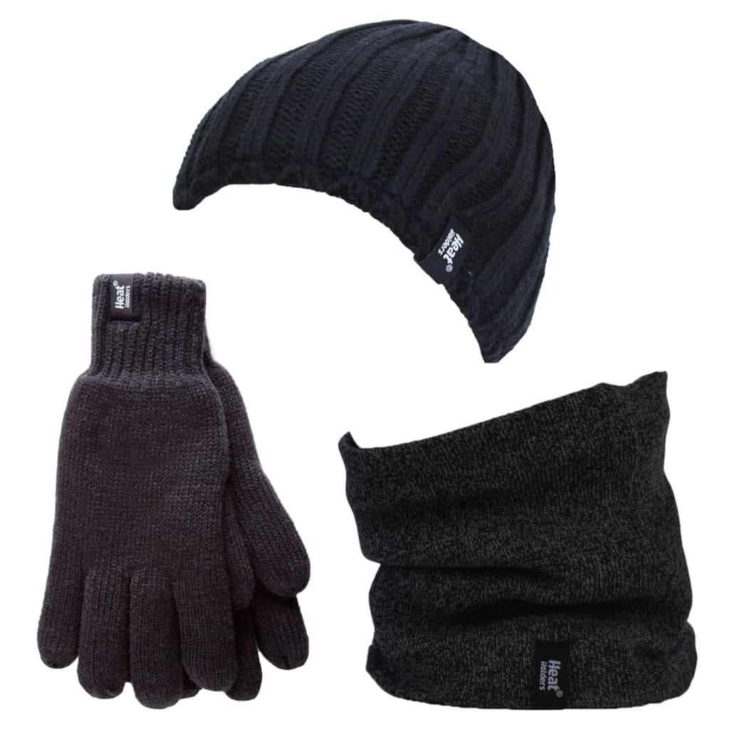 Heat Holders Mens Warm Thermal Fleece Insulated Winter Hat Neck   Mens Set Black 1024x1024 