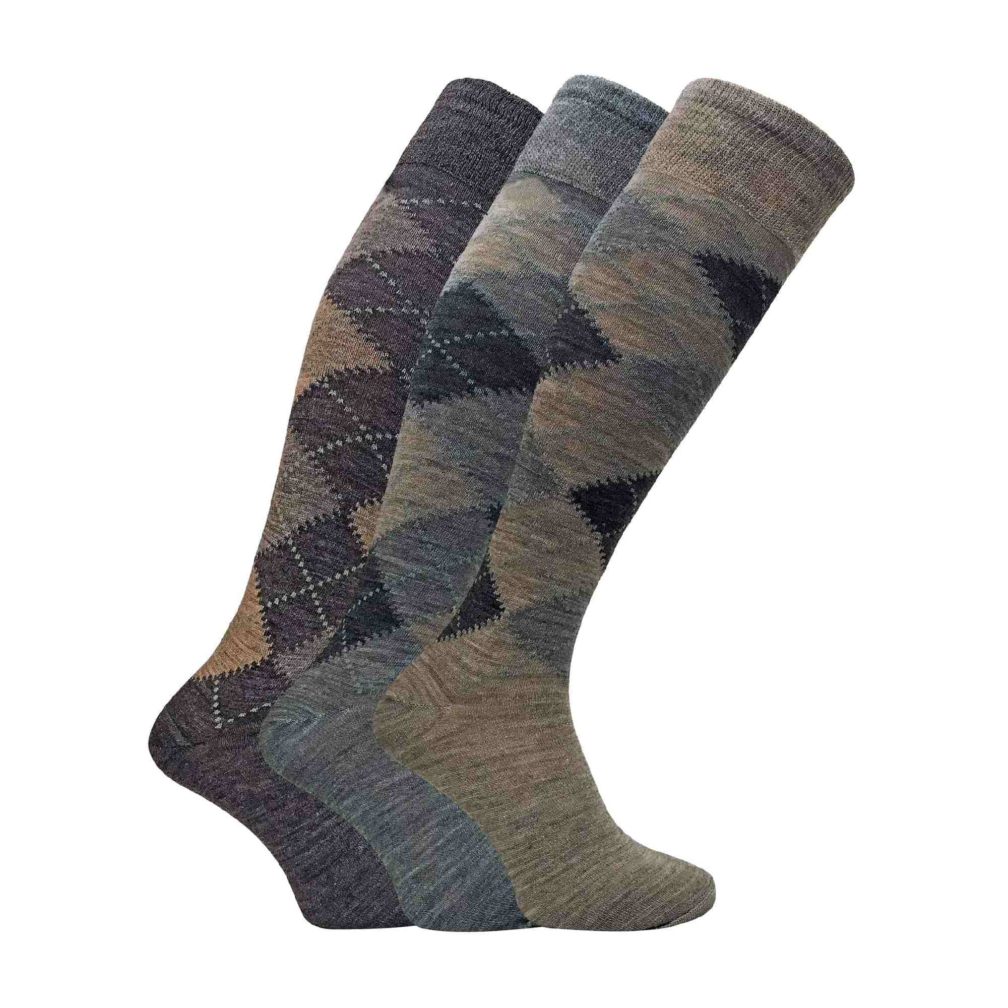 ARKYLE Socks for Men Woolen Thermal Socks Calf Length Thick Terry Winter  Wear Socks, Free Size, multicolored, Pack of 4 Pairs