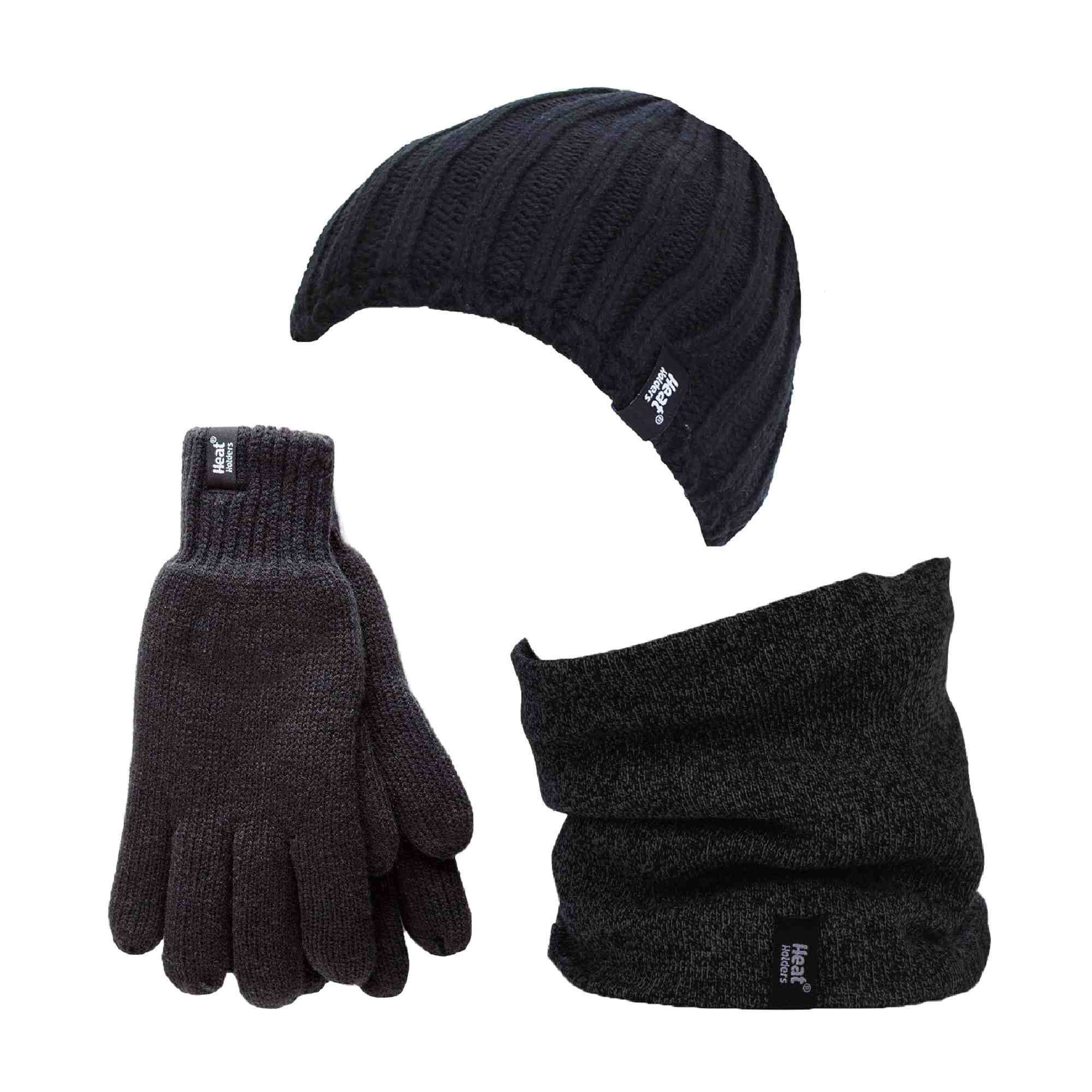 Heat Holders Men's Thermal Gloves With Plush Thermal Lining –